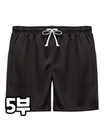 5부 무지 반바지 (검정)