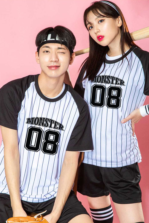 블랙 야구별 반티 B (상의기준 가격) 원하는 인쇄 문구와 번호로 변경 가능해요 !