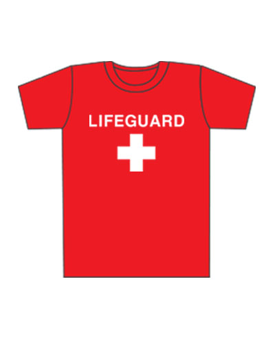 라이프가드 인쇄 반팔(빨강)