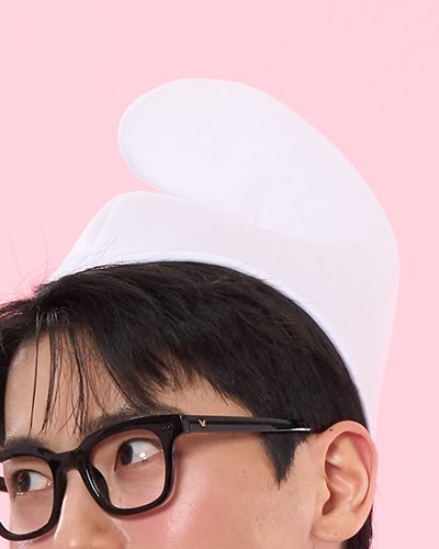 머프모자 화이트