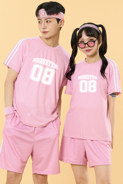 트레이 2선 핑크 반티 N (상의 기준 가격) 원하는 인쇄 문구와 번호로 변경 가능해요 !