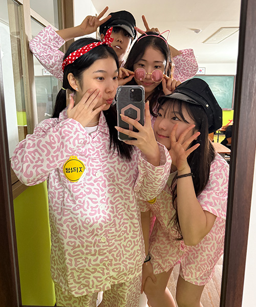 핑크 교련복 반티 N (긴팔/긴바지/반팔/반바지) (완장은 포함되어있지않습니다)
