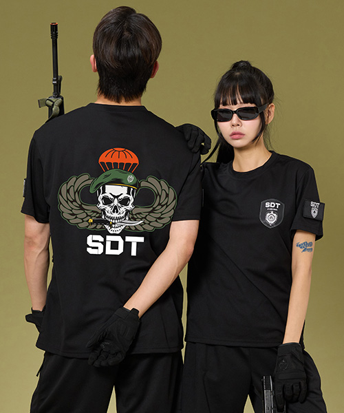 강철부대 SDT 반팔 블랙 반티 N (상의기준)