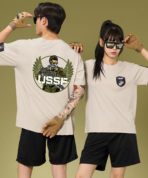강철부대 USSF 반팔 베이지 반티 N (상의기준)