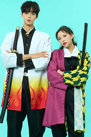 귀멸의 칼날 쿄쥬로 & 기유 반티 N (가운 기준 가격)