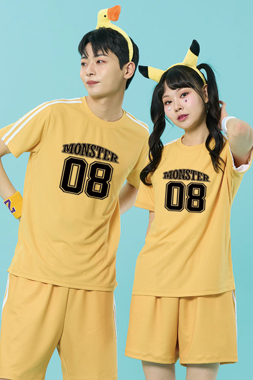트레이 2선 옐로우 반티 N (상의 기준 가격) 원하는 인쇄 문구와 번호로 변경 가능해요 !